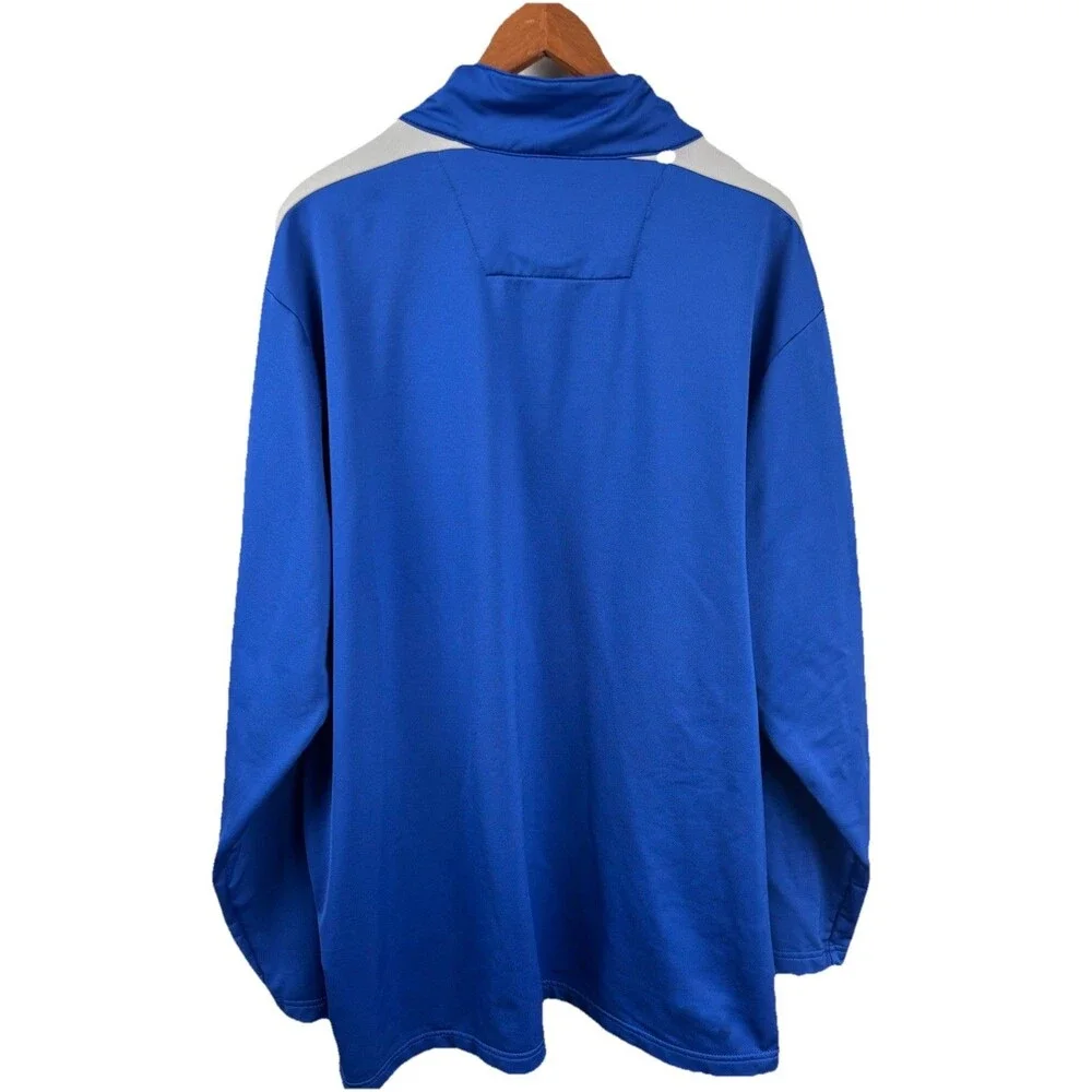 Indianapolis Colts 1/4 Zip Pullover Mens 2XL Blue Gray Long Sleeve Antigua